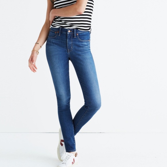 Madewell 9” Mid-Rise Skinny Jeans in Pleasant Wash Women’s Size 30 - Picture 1 of 15